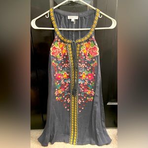 NWOT 💐 CHIC SOUL 💐 Floral Embroidered Tank Top 1X